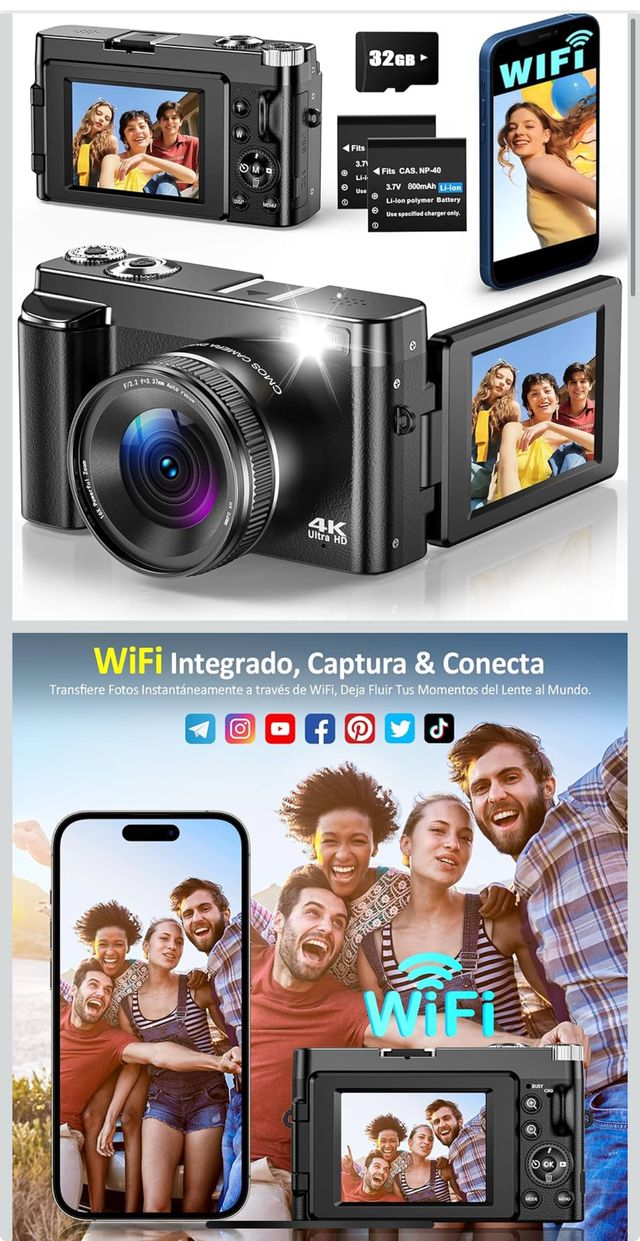 Cámara Digital 4K Ultra HD DC101