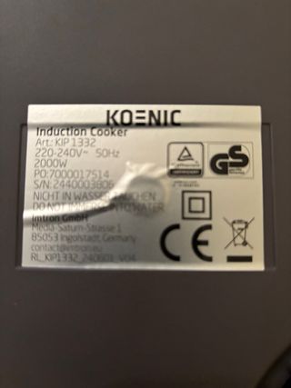 Placa de inducción portátil 2000W