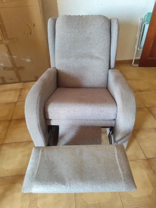 Sofá relax tela gris