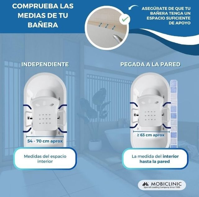 Mobiclinic Lago Reposabraz Cadeira de Banho Giratória