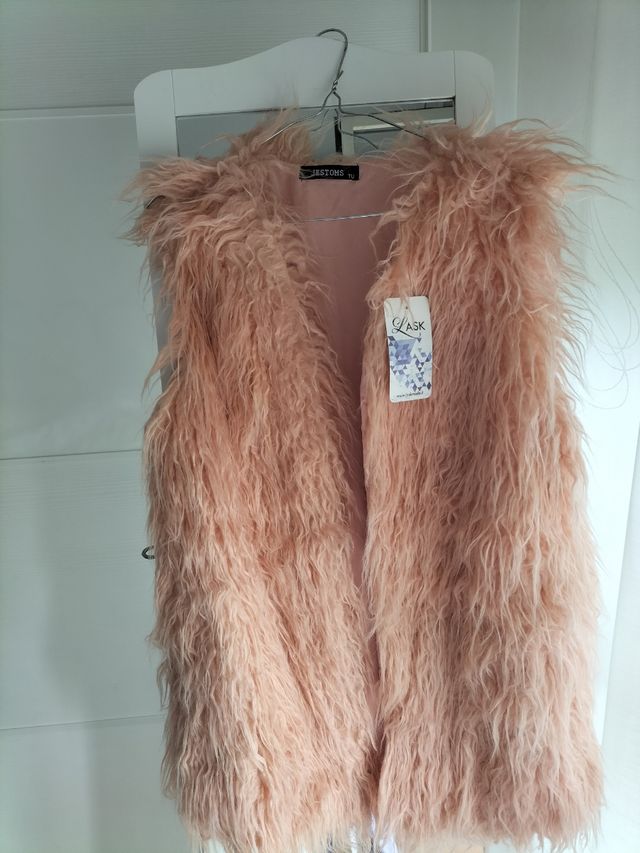 Gilet pelliccia JESTOMS rosa taglia unica