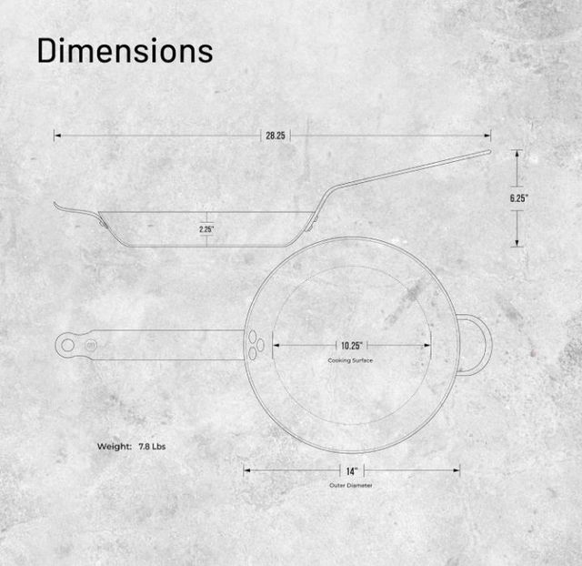 Buyer Mineral B Element 36 cm frigideira de ferro