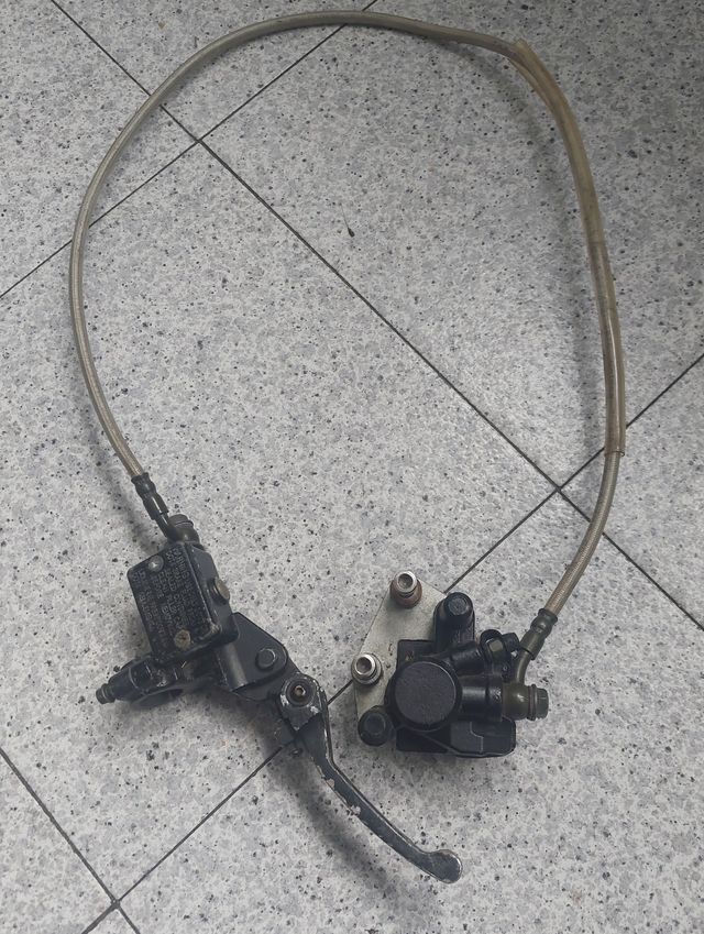 Freno anteriore per pit bike con tubo