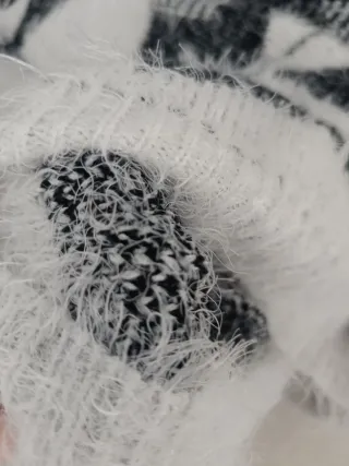 Jersey Bershka Vintage Negro Blanco Talla S