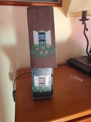 Casita joyero de madera decorada