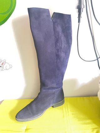 Botas altas ante azul marino talla 40
