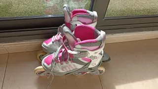 Patines Oxelo rosas y grises