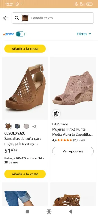 ⭐Sandalias cuña abiertas, ante⭐