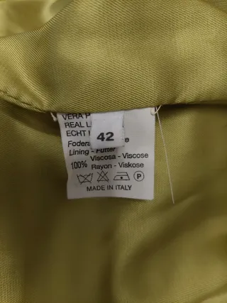 Giubbotto donna in pelle  giallo