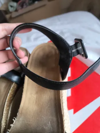 Alpargatas negras y beige talla 39