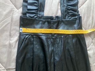 Tuta jumpsuit ecopelle con volant