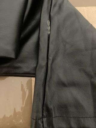 Tuta jumpsuit ecopelle con volant