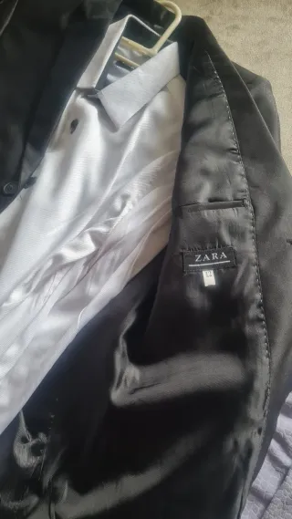 Traje completo niño negro talla 10/12 