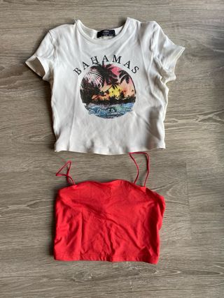 Conjunto 4 Tops para adolescente.  Bershka