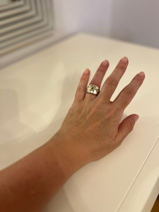 Anillo Plata y Nácar Elegante