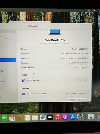 Apple MacBook Pro 13 2020 256GB i5 8gb.RAM.