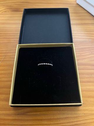 Anillo plata bolitas