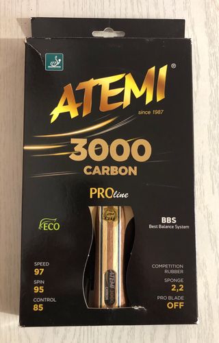 Pala de Ping Pong ATEMI 3000 Carbon