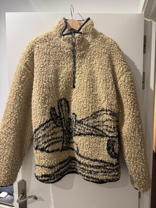 Abrigo Zara Beige y Negro