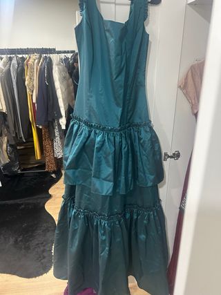 Vestido de fiesta verde esmeralda