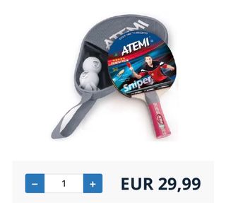 Pala de ping pong ATEMI SNIPER con funda