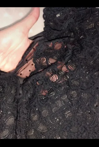 Body nero pizzo pois