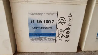 Cuatro Baterías solar de 6v, 180AP.