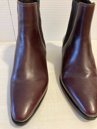 Botines Uterque Burdeos Piel 