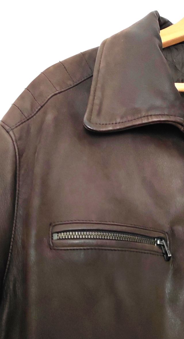 Chaqueta de piel/blusão couro Olly Gan L/XL