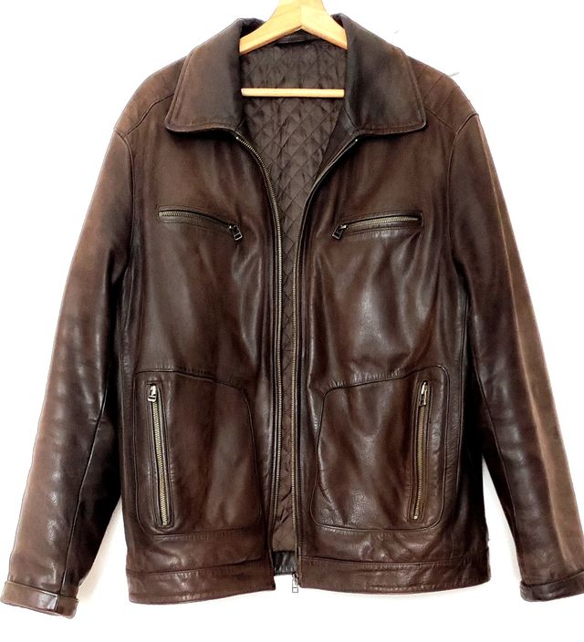 Chaqueta de piel/blusão couro Olly Gan L/XL