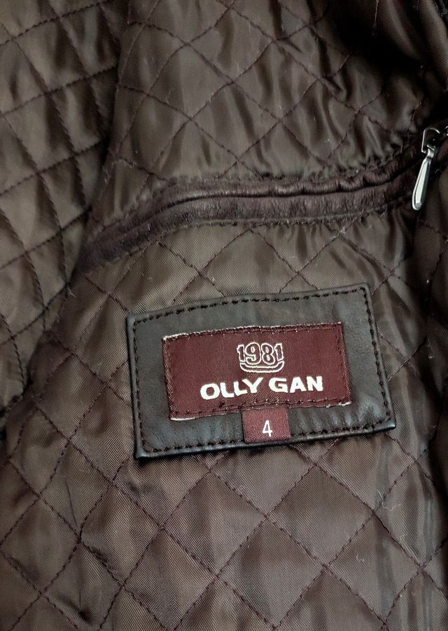 Chaqueta de piel/blusão couro Olly Gan L/XL