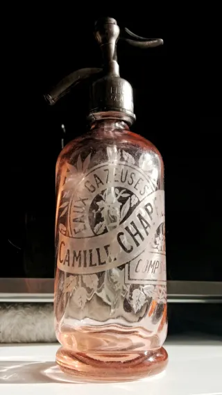 Pequeño Sifón Francés 1/2L Rosado. CAVAILLON.