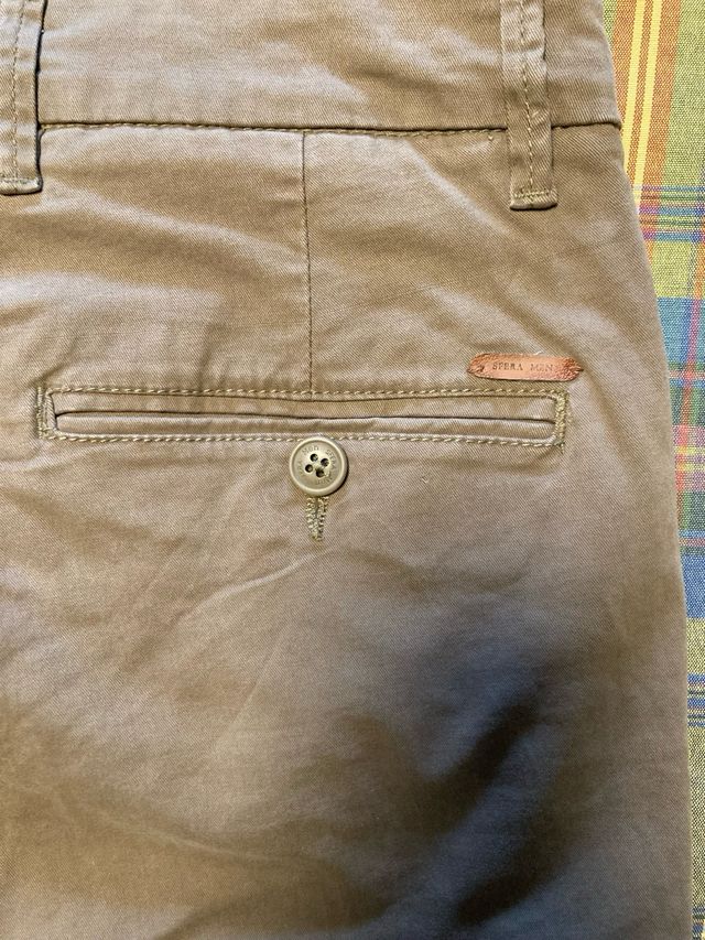 Pantalón chino Sfera Marrón/Gris Talla M