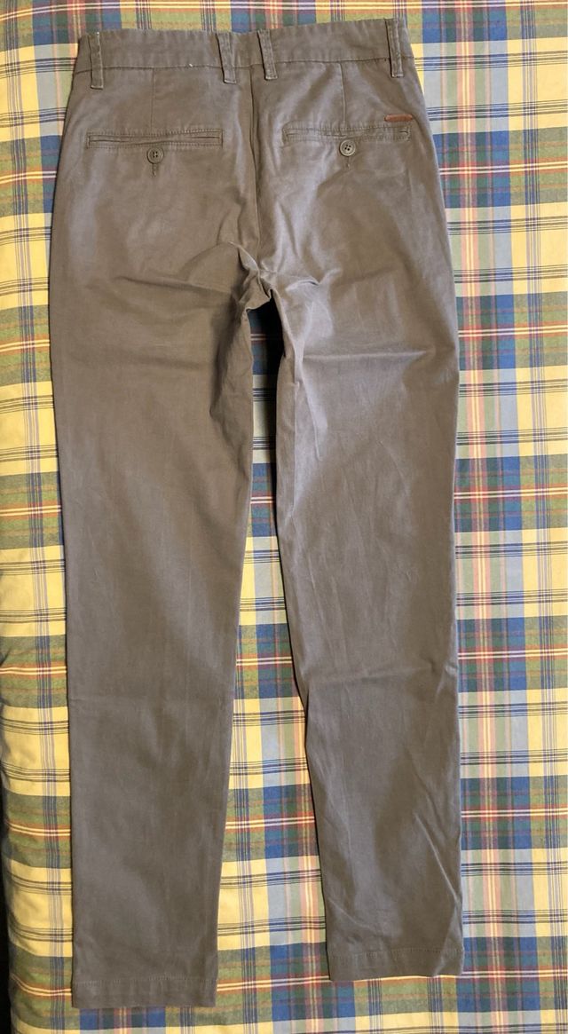 Pantalón chino Sfera Marrón/Gris Talla M