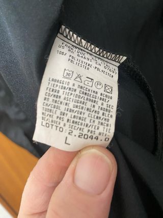 Camicia Benetton nera raso L