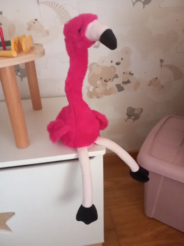 Boneco Flamingo Falante Rosa