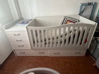Cuna convertible en cama