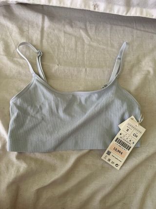 Sujetador deportivo Oysho azul talla S