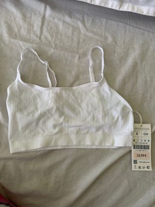 Sujetador deportivo Oysho azul talla S