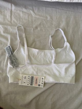 Sujetador deportivo Oysho azul talla S