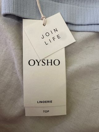 Sujetador deportivo Oysho azul talla S