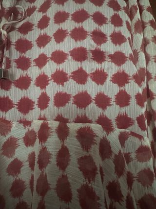 Blusón estampado rojo y blanco