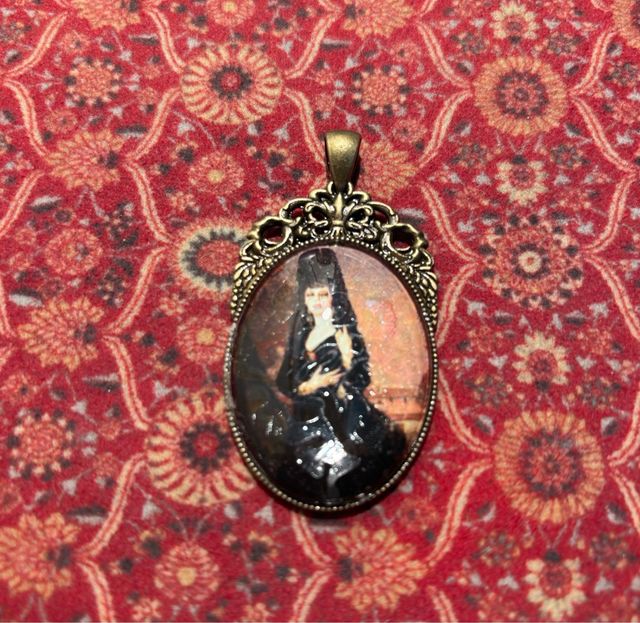 Colgante artesanal vintage efecto craquelado