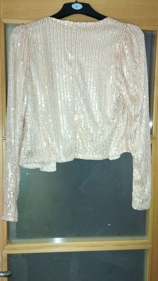 Chaqueta dorada lentejuelas