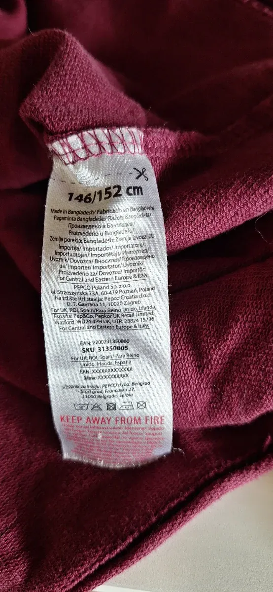 Sudadera niña talla 14