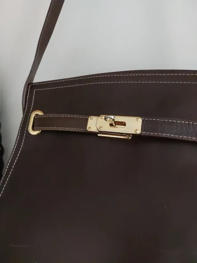 Bolso vintage tipo Hermes marrón