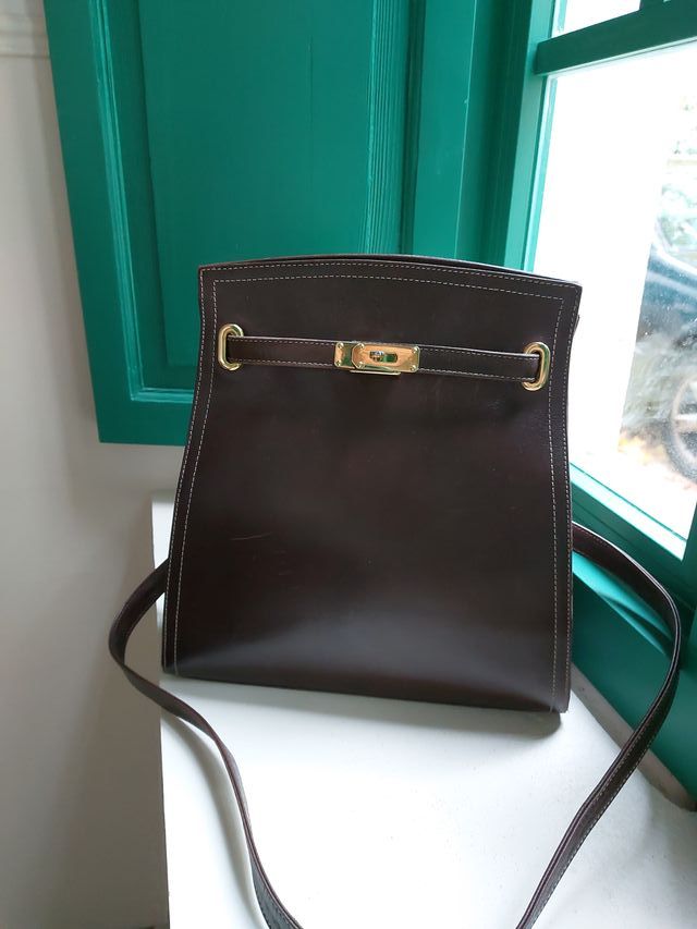 Bolso vintage tipo Hermes marrón