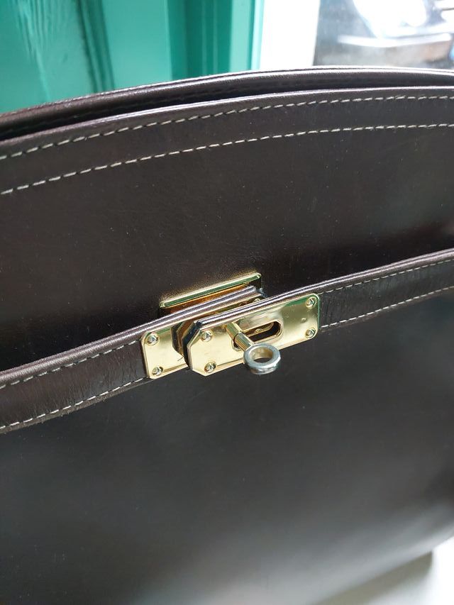 Bolso vintage tipo Hermes marrón