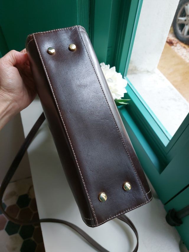 Bolso vintage tipo Hermes marrón