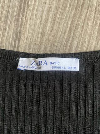 Camiseta Zara Negra Talla L